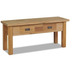 Flurbank aus massivem Teakholz, 90 x 30 x 40 cm von vidaXL, Bänke für Hallen und Lager - Ref: Foro24-244486, Preis: 130,97 €,...