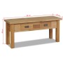 Solid teak wood hall bench 90x30x40 cm by vidaXL, Benches for halls and storage - Ref: Foro24-244486, Price: 130,85 €, Discou...