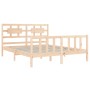 Estructura de cama de matrimonio con cabecero madera maciza de vidaXL, Camas y somieres - Ref: Foro24-3192561, Precio: 159,44...