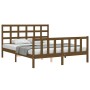 Estructura de cama con cabecero madera marrón miel 160x200 cm de vidaXL, Camas y somieres - Ref: Foro24-3192114, Precio: 164,...