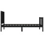 Estructura de cama con cabecero madera maciza negro de vidaXL, Camas y somieres - Ref: Foro24-3192590, Precio: 135,99 €, Desc...