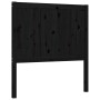 Estructura de cama con cabecero madera maciza negro de vidaXL, Camas y somieres - Ref: Foro24-3192590, Precio: 135,99 €, Desc...