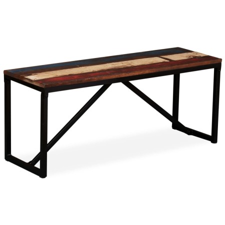 Bank aus recyceltem Massivholz, 110 x 35 x 45 cm von vidaXL, Bänke für Hallen und Lager - Ref: Foro24-244901, Preis: 115,99 €...