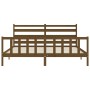 Estructura de cama cabecero madera maciza marrón miel 180x200cm de vidaXL, Camas y somieres - Ref: Foro24-3192054, Precio: 16...