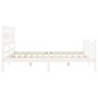 Estructura de cama matrimonio con cabecero madera maciza blanco de vidaXL, Camas y somieres - Ref: Foro24-3192562, Precio: 14...