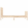 Estructura de cama con cabecero madera maciza de vidaXL, Camas y somieres - Ref: Foro24-3192716, Precio: 92,04 €, Descuento: %