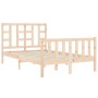 Estructura de cama de matrimonio con cabecero madera maciza de vidaXL, Camas y somieres - Ref: Foro24-3191941, Precio: 112,18...