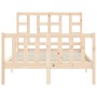 Estructura de cama de matrimonio con cabecero madera maciza de vidaXL, Camas y somieres - Ref: Foro24-3191941, Precio: 112,18...