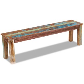 Recycled solid wood bench 160x35x46 cm by vidaXL, Benches for halls and storage - Ref: Foro24-243327, Price: 193,10 €, Discou...