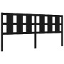 Bed frame with black solid wood headboard 200x200 cm by vidaXL, Beds and slatted bases - Ref: Foro24-3192255, Price: 208,46 €...