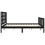 Bed frame with black solid wood headboard 180x200 cm by vidaXL, Beds and slatted bases - Ref: Foro24-3191990, Price: 196,99 €...