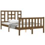 Honey brown solid wood bed frame and headboard 120x200 cm by vidaXL, Beds and slatted bases - Ref: Foro24-3191969, Price: 131...