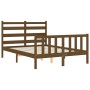 Honey brown solid wood bed frame and headboard 120x200 cm by vidaXL, Beds and slatted bases - Ref: Foro24-3192034, Price: 130...