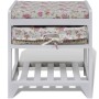 Storage bench with shoe rack and paulownia wood basket by vidaXL, Benches for halls and storage - Ref: Foro24-241541, Price: ...