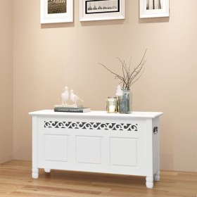 Baroque-style white MDF storage bench by vidaXL, Benches for halls and storage - Ref: Foro24-242646, Price: 158,99 €, Discoun...