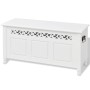 Baroque-style white MDF storage bench by vidaXL, Benches for halls and storage - Ref: Foro24-242646, Price: 158,38 €, Discoun...