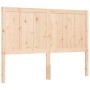 Double bed frame with solid wood headboard by vidaXL, Beds and slatted bases - Ref: Foro24-3192591, Price: 123,13 €, Discount: %