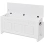 Baroque-style white MDF storage bench by vidaXL, Benches for halls and storage - Ref: Foro24-242646, Price: 158,38 €, Discoun...