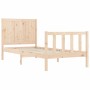 Estructura de cama con cabecero madera maciza de vidaXL, Camas y somieres - Ref: Foro24-3192586, Precio: 103,41 €, Descuento: %