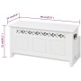 Baroque-style white MDF storage bench by vidaXL, Benches for halls and storage - Ref: Foro24-242646, Price: 158,38 €, Discoun...