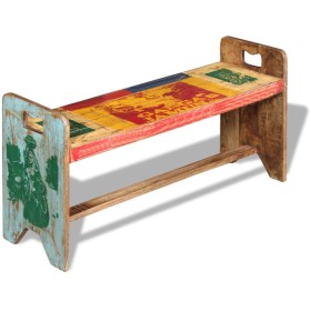 Recycled solid wood cola bench 100x30x50 cm by vidaXL, Benches for halls and storage - Ref: Foro24-243457, Price: 186,99 €, D...