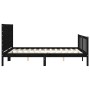 Estructura de cama con cabecero madera maciza negro 160x200 cm de vidaXL, Camas y somieres - Ref: Foro24-3192765, Precio: 211...