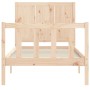 Estructura de cama con cabecero madera maciza 90x200 cm de vidaXL, Camas y somieres - Ref: Foro24-3192606, Precio: 103,15 €, ...