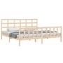 Bed frame with solid wood headboard 160x200 cm by vidaXL, Beds and slatted bases - Ref: Foro24-3192111, Price: 138,55 €, Disc...