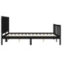 Estructura de cama con cabecero madera maciza negro 160x200 cm de vidaXL, Camas y somieres - Ref: Foro24-3192635, Precio: 204...