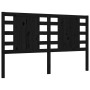 Double bed frame with black solid wood headboard by vidaXL, Beds and slatted bases - Ref: Foro24-3192825, Price: 191,53 €, Di...