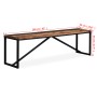 Recycled solid wood bench 160x35x45 cm by vidaXL, Benches for halls and storage - Ref: Foro24-244903, Price: 147,15 €, Discou...