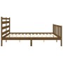 Honey brown solid wood bed frame and headboard 200x200 cm by vidaXL, Beds and slatted bases - Ref: Foro24-3192059, Price: 162...