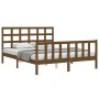 Estructura de cama matrimonio con cabecero madera marrón miel de vidaXL, Camas y somieres - Ref: Foro24-3192109, Precio: 157,...