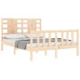 Estructura de cama con cabecero madera maciza 120x200 cm de vidaXL, Camas y somieres - Ref: Foro24-3192811, Precio: 119,33 €,...