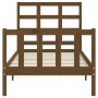 Honey brown solid wood bed frame with headboard 90x200cm by vidaXL, Beds and slatted bases - Ref: Foro24-3192089, Price: 116,...