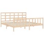 Estructura de cama con cabecero madera maciza 200x200 cm de vidaXL, Camas y somieres - Ref: Foro24-3192121, Precio: 137,69 €,...