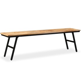 Recycled teak and steel bench 160x35x45 cm by vidaXL, Benches for halls and storage - Ref: Foro24-245412, Price: 138,99 €, Di...