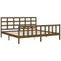 Honey brown solid wood headboard bed frame 180x200cm by vidaXL, Beds and slatted bases - Ref: Foro24-3192119, Price: 165,99 €...