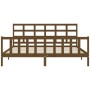 Honey brown solid wood headboard bed frame 180x200cm by vidaXL, Beds and slatted bases - Ref: Foro24-3192119, Price: 165,99 €...