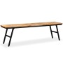 Recycled teak and steel bench 160x35x45 cm by vidaXL, Benches for halls and storage - Ref: Foro24-245412, Price: 170,79 €, Di...