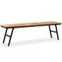 Recycled teak and steel bench 160x35x45 cm by vidaXL, Benches for halls and storage - Ref: Foro24-245412, Price: 170,79 €, Di...