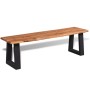 Solid acacia wood bench 145 cm by vidaXL, Benches for halls and storage - Ref: Foro24-245687, Price: 178,12 €, Discount: %