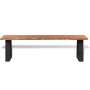 Solid acacia wood bench 145 cm by vidaXL, Benches for halls and storage - Ref: Foro24-245687, Price: 233,99 €, Discount: %