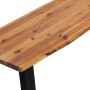 Banco de madera de acacia maciza 145 cm de vidaXL, Bancos para recibidores y almacenamiento - Ref: Foro24-245687, Precio: 233...