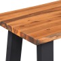 Banco de madera de acacia maciza 145 cm de vidaXL, Bancos para recibidores y almacenamiento - Ref: Foro24-245687, Precio: 233...