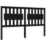 Bed frame with black solid wood headboard 160x200 cm by vidaXL, Beds and slatted bases - Ref: Foro24-3192440, Price: 190,76 €...