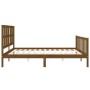 Honey brown solid wood bed frame and headboard 200x200 cm by vidaXL, Beds and slatted bases - Ref: Foro24-3192254, Price: 176...