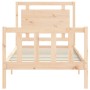 Bed frame with solid wood headboard 90x190 cm by vidaXL, Beds and slatted bases - Ref: Foro24-3192131, Price: 101,00 €, Disco...