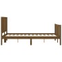 Estructura de cama matrimonio con cabecero madera marrón miel de vidaXL, Camas y somieres - Ref: Foro24-3192919, Precio: 141,...