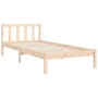 Estructura de cama con cabecero madera maciza de vidaXL, Camas y somieres - Ref: Foro24-3192391, Precio: 100,61 €, Descuento: %